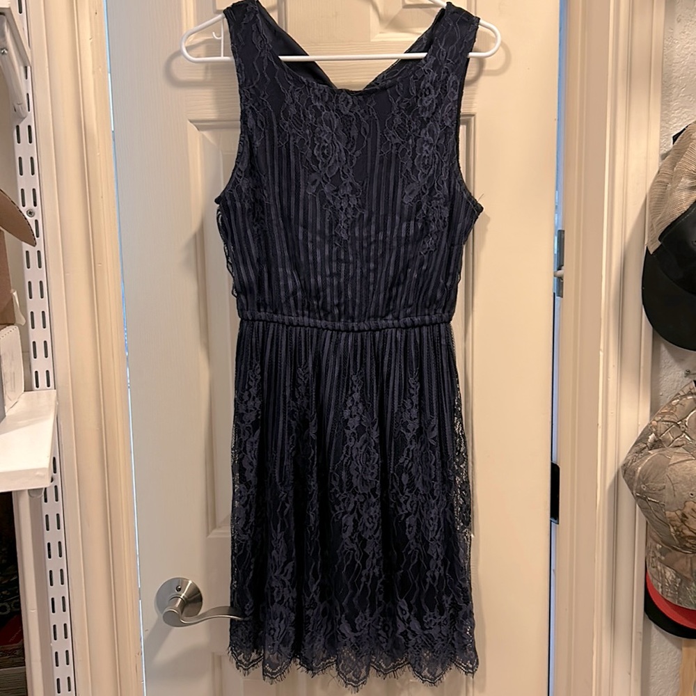 Navy blue lace dress